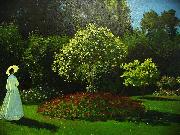 Lady in the garden Claude Monet